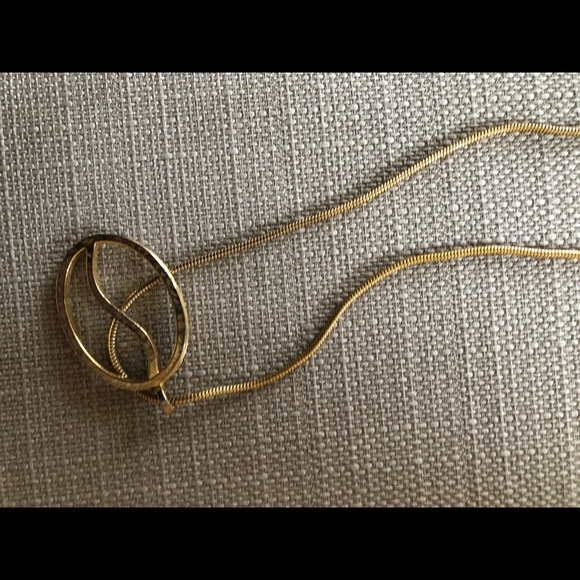 Vintage 70’s gold ying yang snake chain necklace - Picture 2 of 5